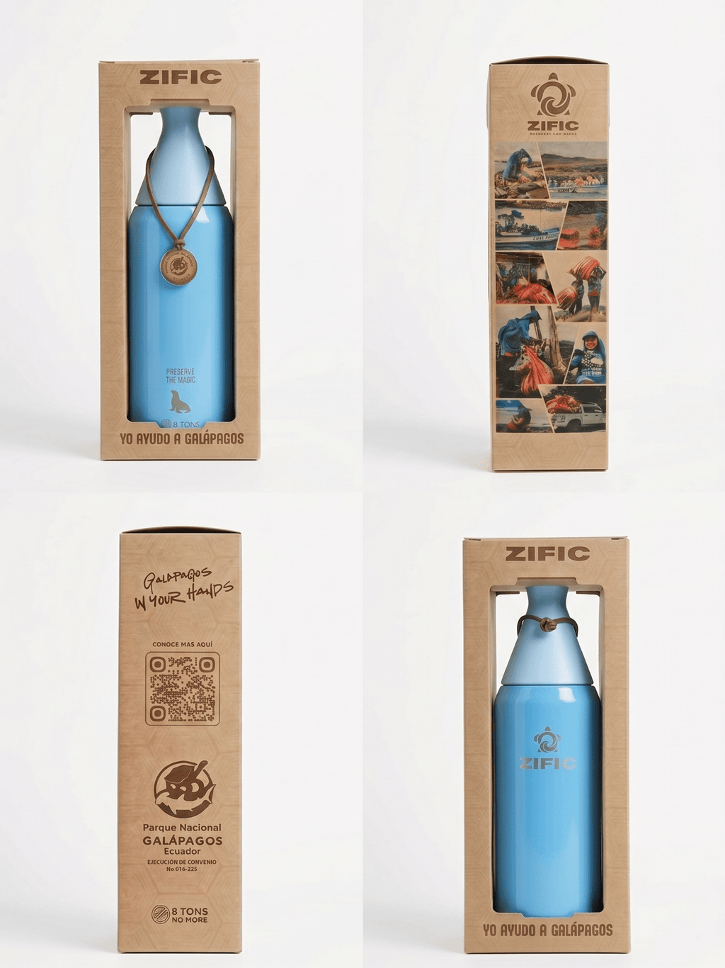 BOTELLA DE AGUA SLIM 34 OZ - AZUL