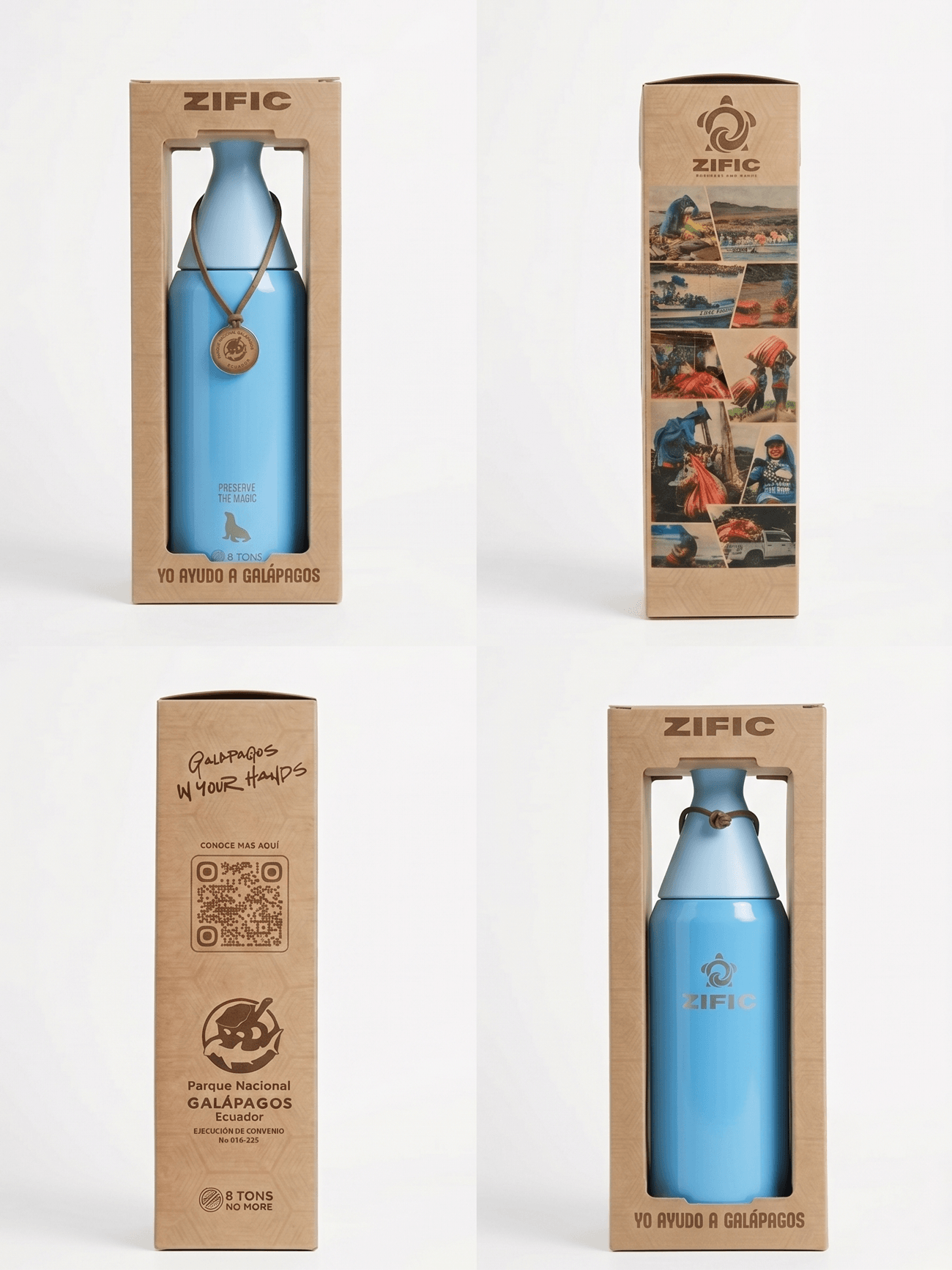 BOTELLA DE AGUA SLIM 34 OZ - AZUL