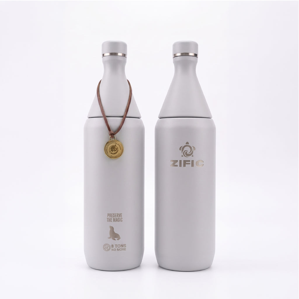 BOTELLA DE AGUA SLIM 34 OZ - GRIS
